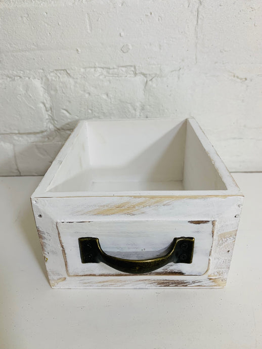 White Drawer w/ handle storage/planter box