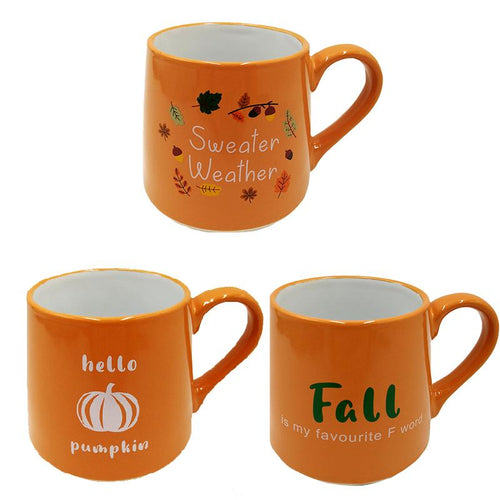 Fat Bottom Autumn Orange Mugs