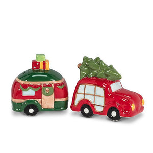 Christmas Car and Camper Salt & Pepper