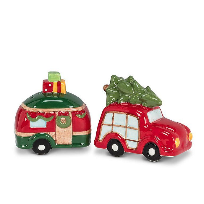 Christmas Car and Camper Salt & Pepper