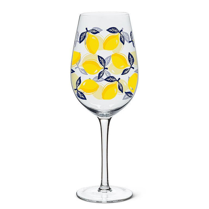 Lemons Wine Glass
