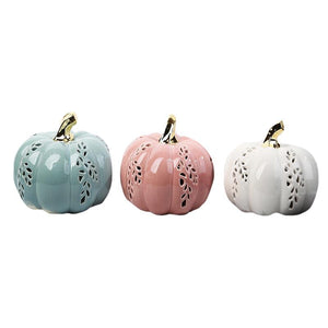 LED Pastel Ceramic Pumpkins