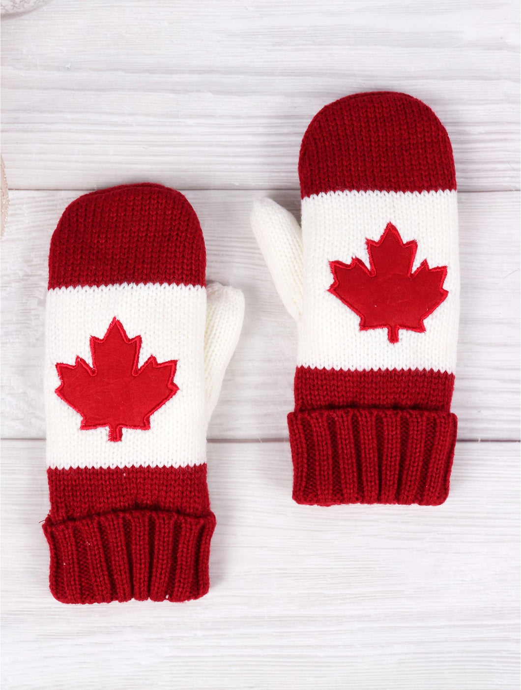 Canadian Flag Mittens