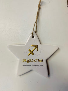 Zodiac Sign Star Ornament
