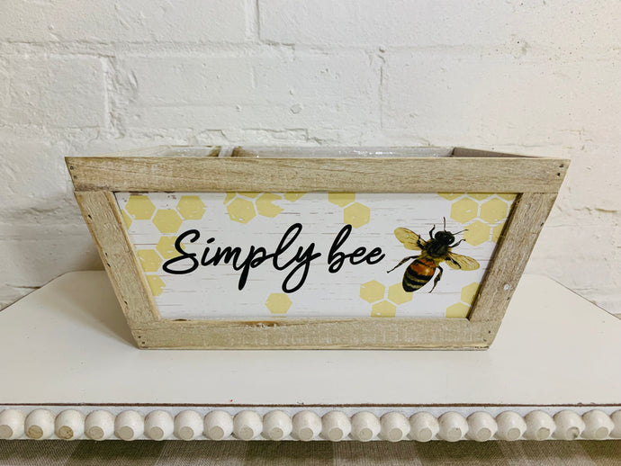 Simply Bee Wood/Metal Planter or Storage Box