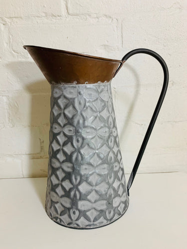 Galvanized Pitcher Vase