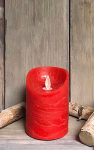 LED Candle Holiday Red-Flameless