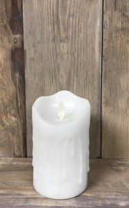 LED Candle White Drip-Flameless