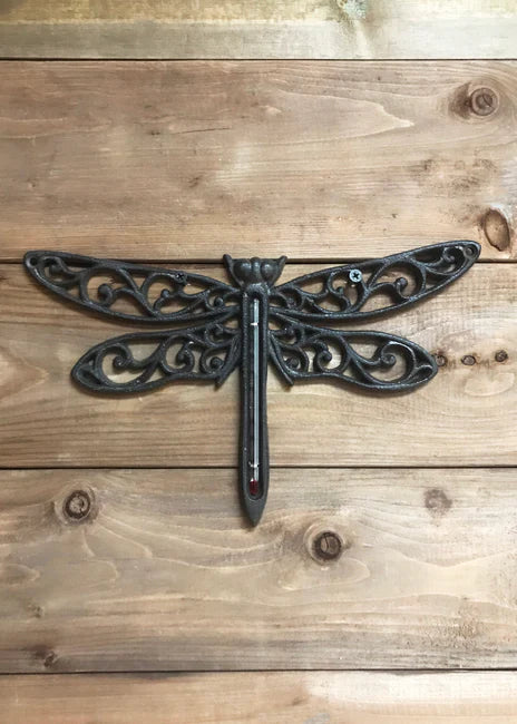 Cast Iron Dragonfly Thermometer