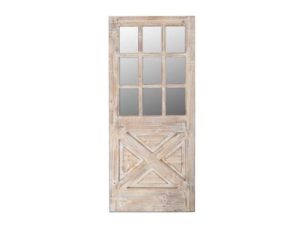 WOOD DOOR FRAME WITH MIRROR