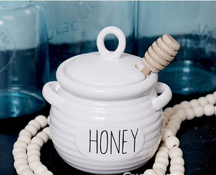 Honey Jar - Rae Dunn Inspired