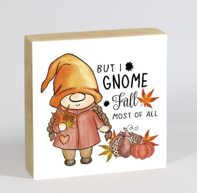 Fall Gnome Sitter Block