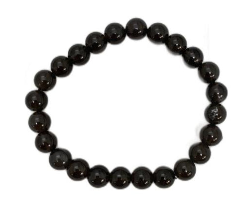 Silver Obsidian 8Mm Bracelet