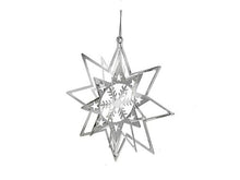 Load image into Gallery viewer, Silver Spinning Metal Star Orament
