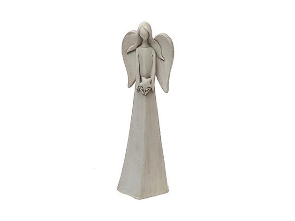 POLYRESIN ANGEL WITH ENGRAVINGS