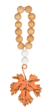 Load image into Gallery viewer, Sunflower, Pumpkin &amp; Leaf on Beaded Hanger Ornament