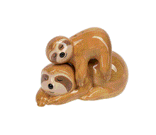 Load image into Gallery viewer, Stacking Salt &amp; Pepper Shakers - Sloths (1 pair)