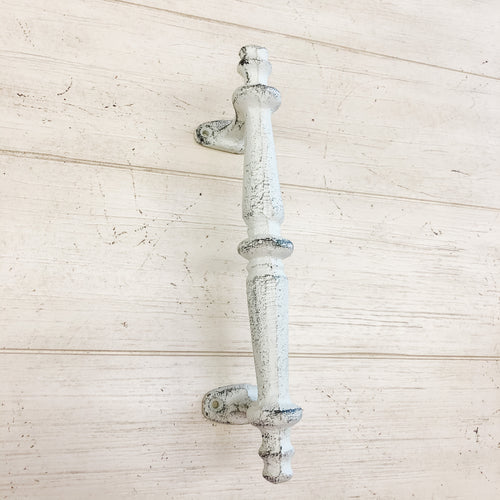 Cast Iron Barn Door Pulls--Rustic Antique White