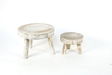 Load image into Gallery viewer, White Washed Wood Collection Wooden Stool Risers