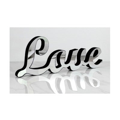 Love Silver Table Sign