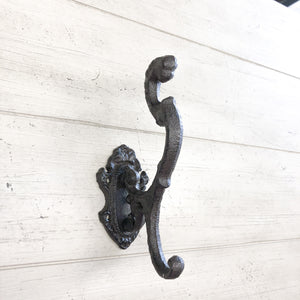 Cast Iron Hook--Rustic Brown