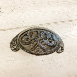 Cast Iron Cup Pull--Rustic Brown