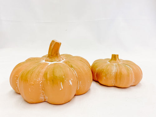 Flat Plaster Pumpkin