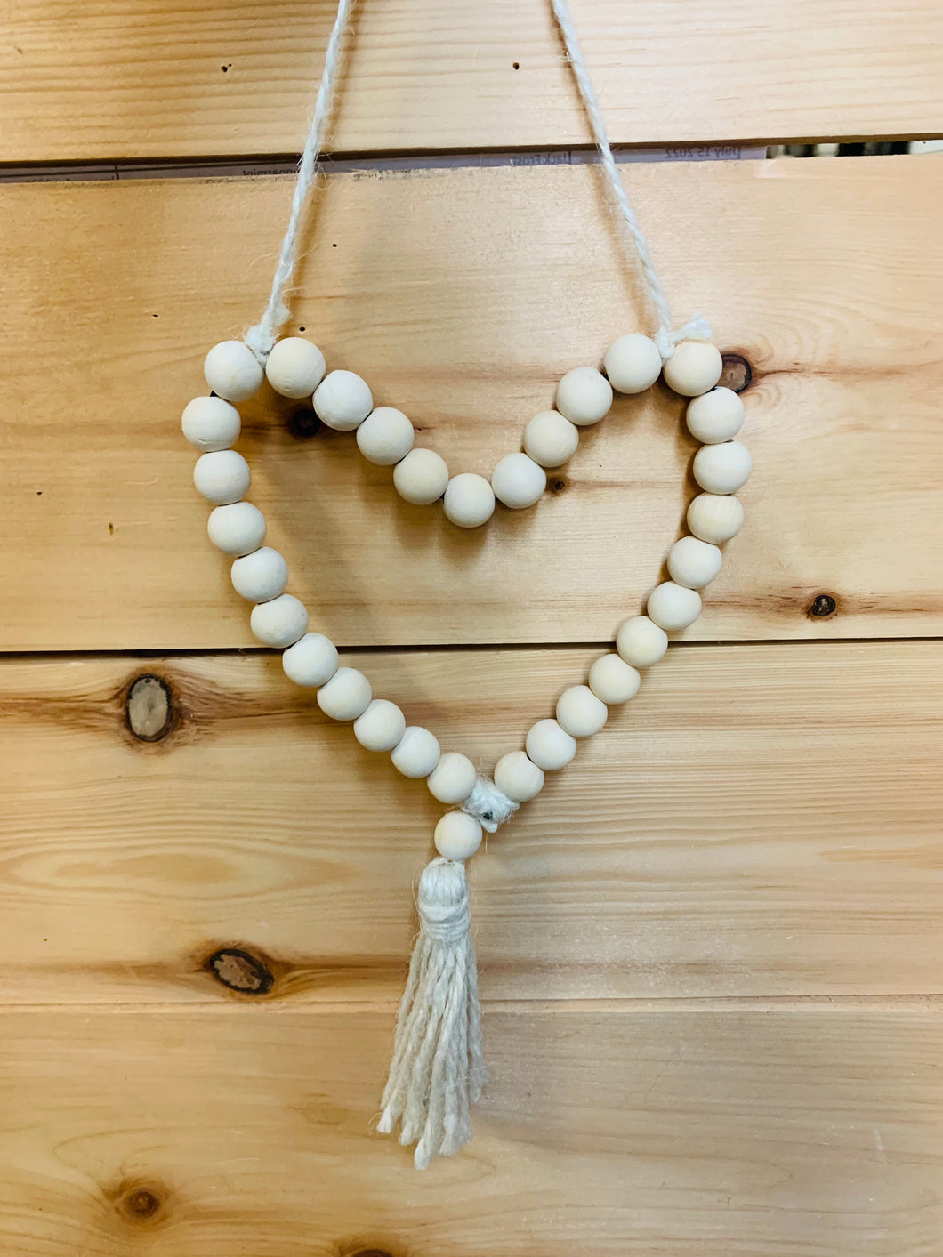 Hanging Beaded Heart