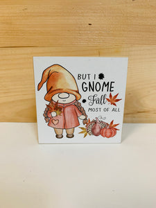 Fall Gnome Sitter Block