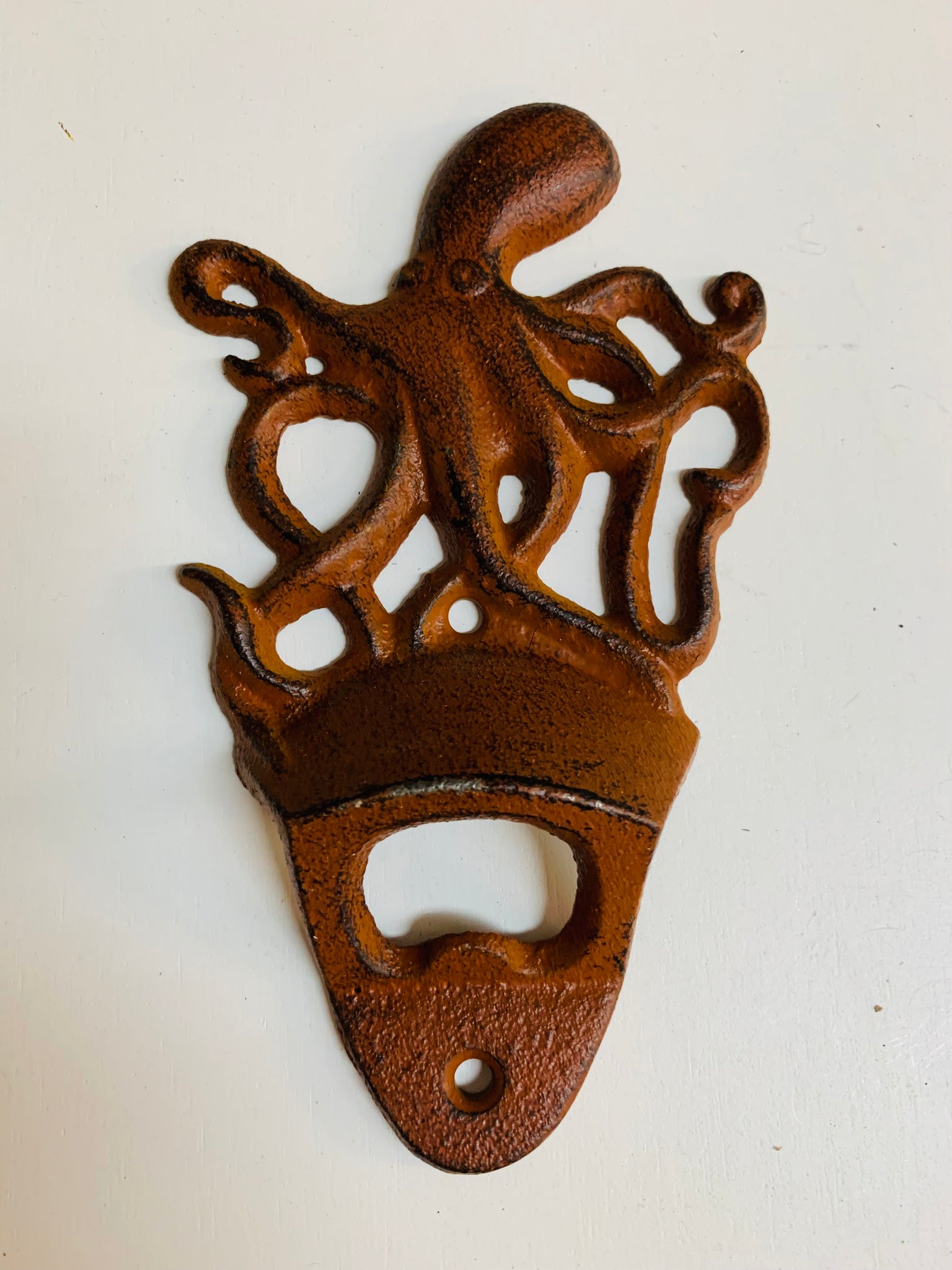I see your bottle openers and raise you a cast iron octopus key holder from  Cline's country antiques in Mt. Pleasant NC. : r/castiron