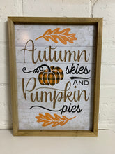 Load image into Gallery viewer, Fall Framed Engraved Sign