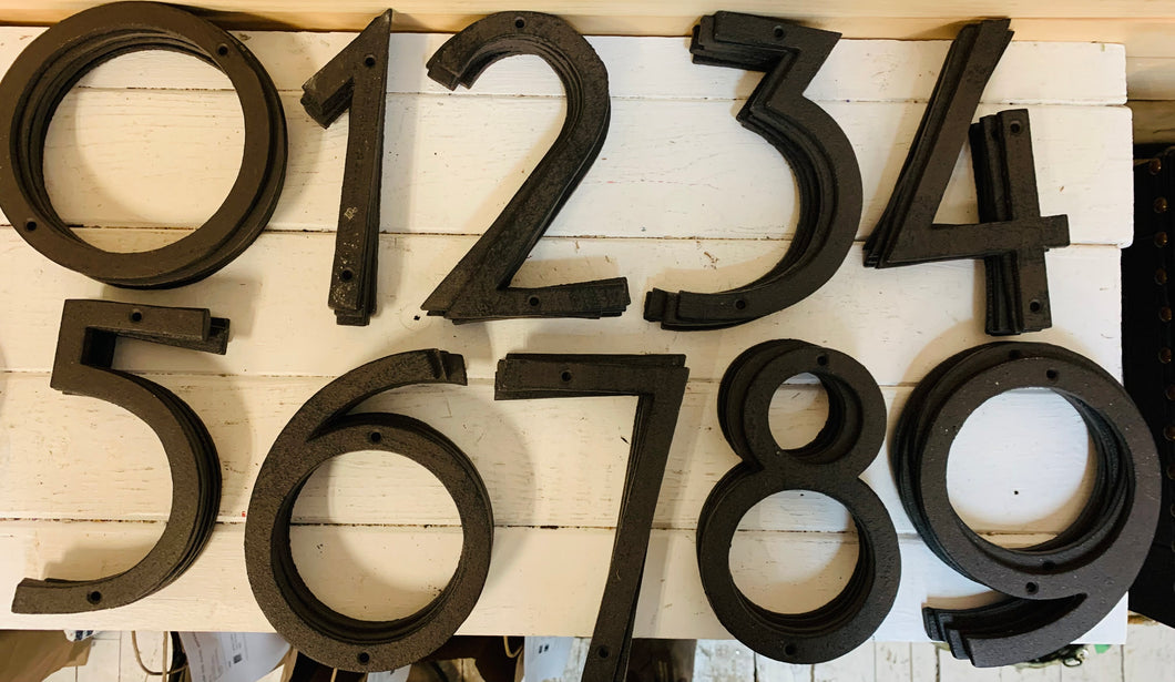 Modern cast iron numbers