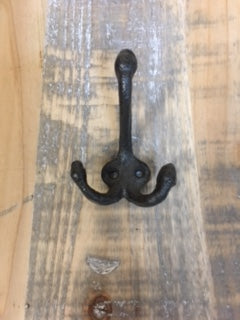 Cast Iron Double Hook Brown