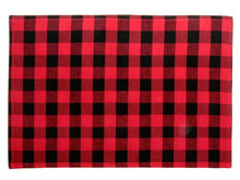 Load image into Gallery viewer, Cotton Buffalo Plaid Fabric Placemats