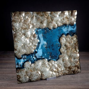Modern Art  Blue Plate