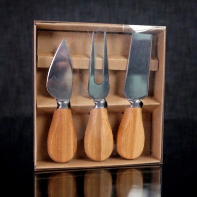 S/3 Cheese Knives Bamboo Handles