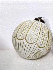 4" Glass Deco Painted Ornament