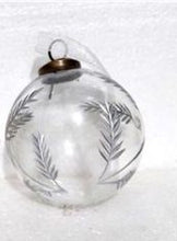 Load image into Gallery viewer, 4&quot; Clear Glass Leaf Ornament