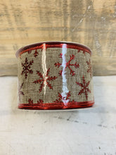 Load image into Gallery viewer, Red Burlap Christmas Ribbon