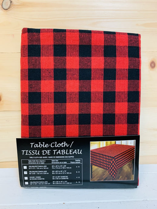 Buffalo Plaid Red Table Cloth