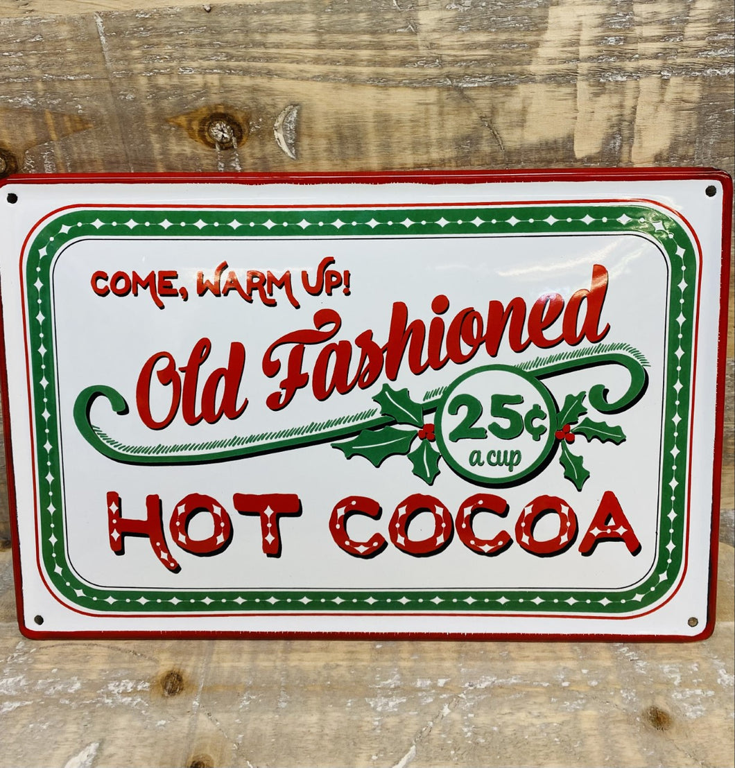 Old Fashion Hot Coco Tin Sign