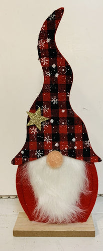 Red Buffalo plaid Gnome