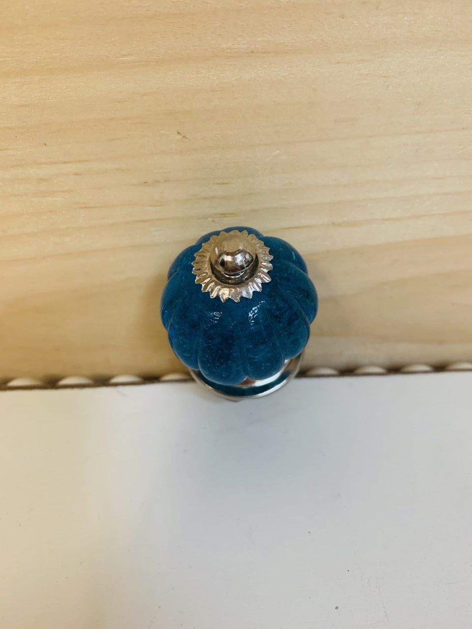 Blue Glass with Silver