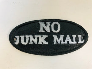 Cast Iron No Junk Mail