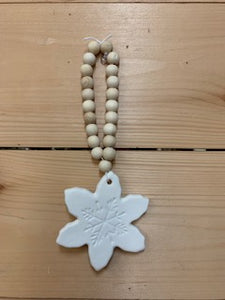 Snowflake Ornaments with Beads